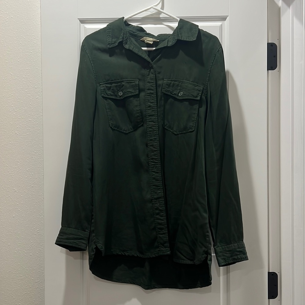 H&M Army Green Button Up Shirt